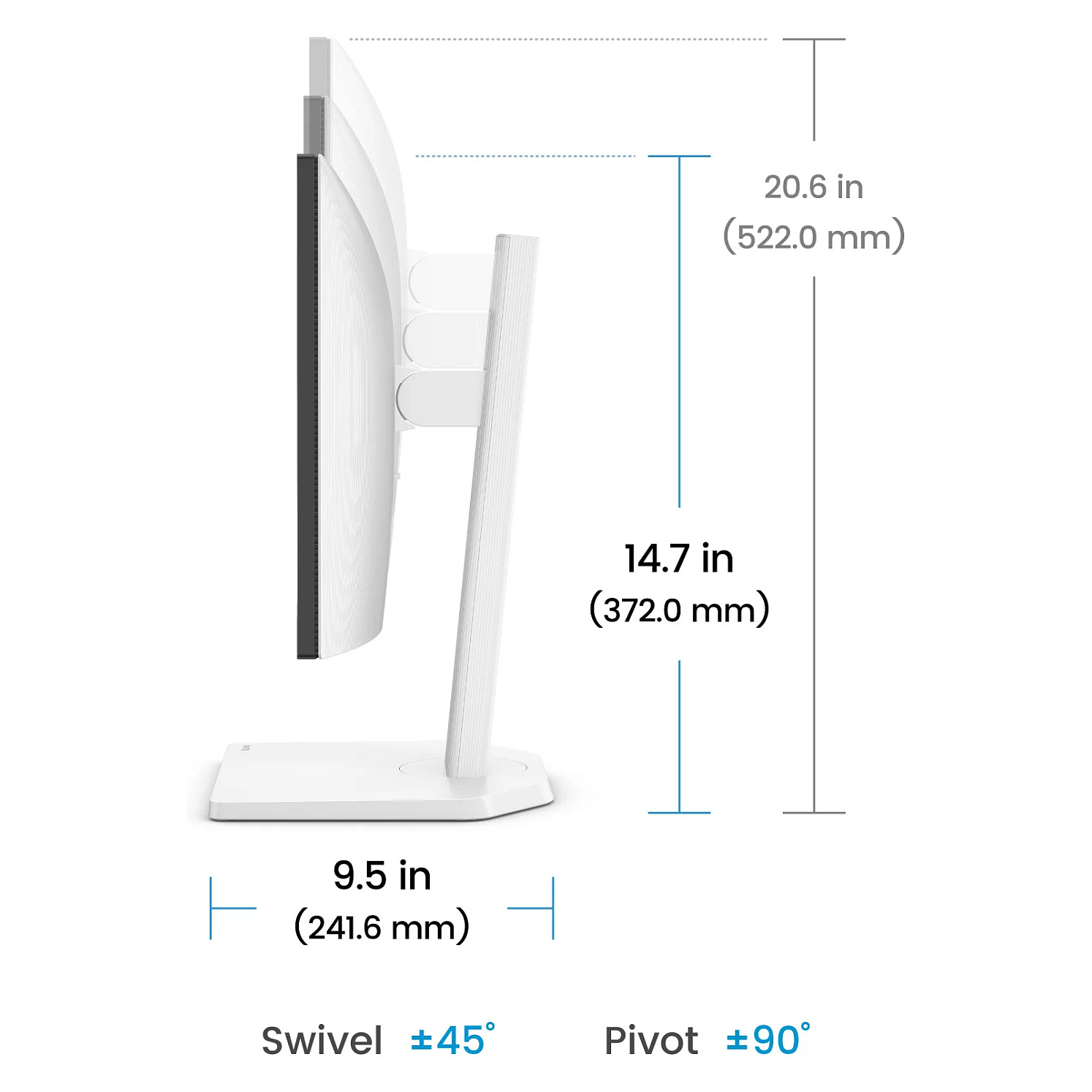 Monitor BenQ GW2490TC / 23.8"/ Full HD IPS / LED / 144Hz / 5ms / HDMI+USB+DP - Bardhë thumbnail 6