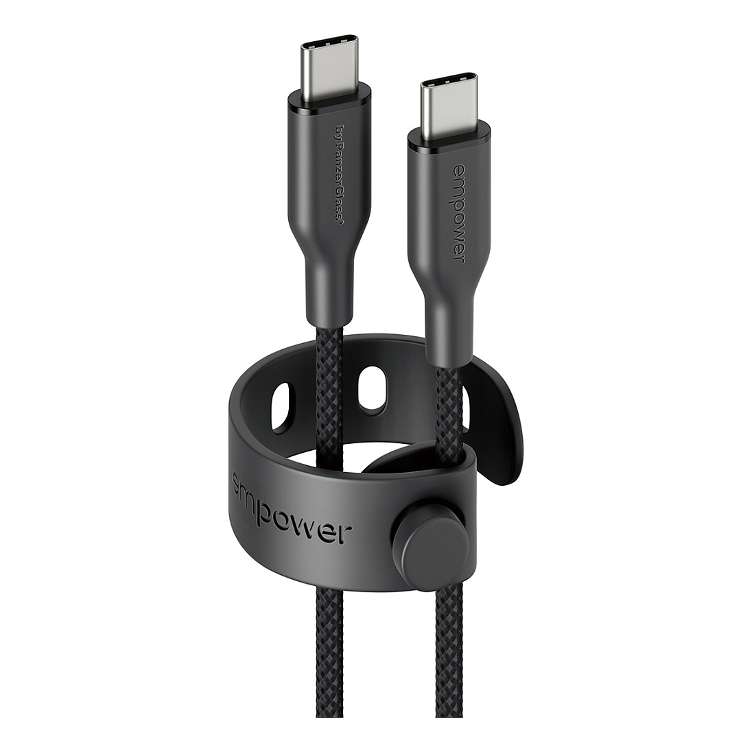 Kabllo empower by PanzerGlass Racing, EM52178, USB-C në USB-C, USB 2.0, 60W, 1.2 m - Argjendtë/Bardhë 9
