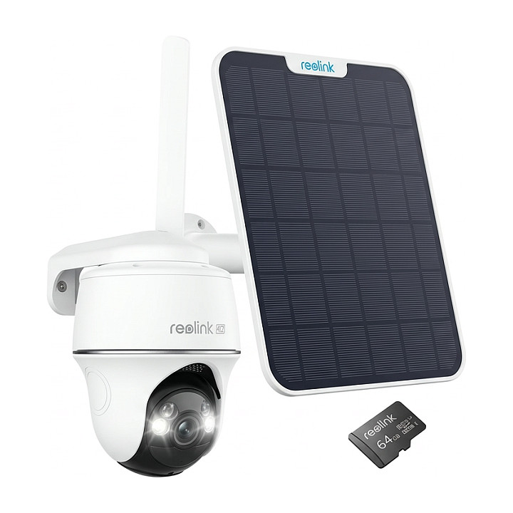 Kamerë Sigurie IP CCTV Reolink Go Series G440, 4K 8MP, 90°, 4G LTE, Pan & Tilt, IR 10 m, Color Night Vision, Solar Panel 2, IP64