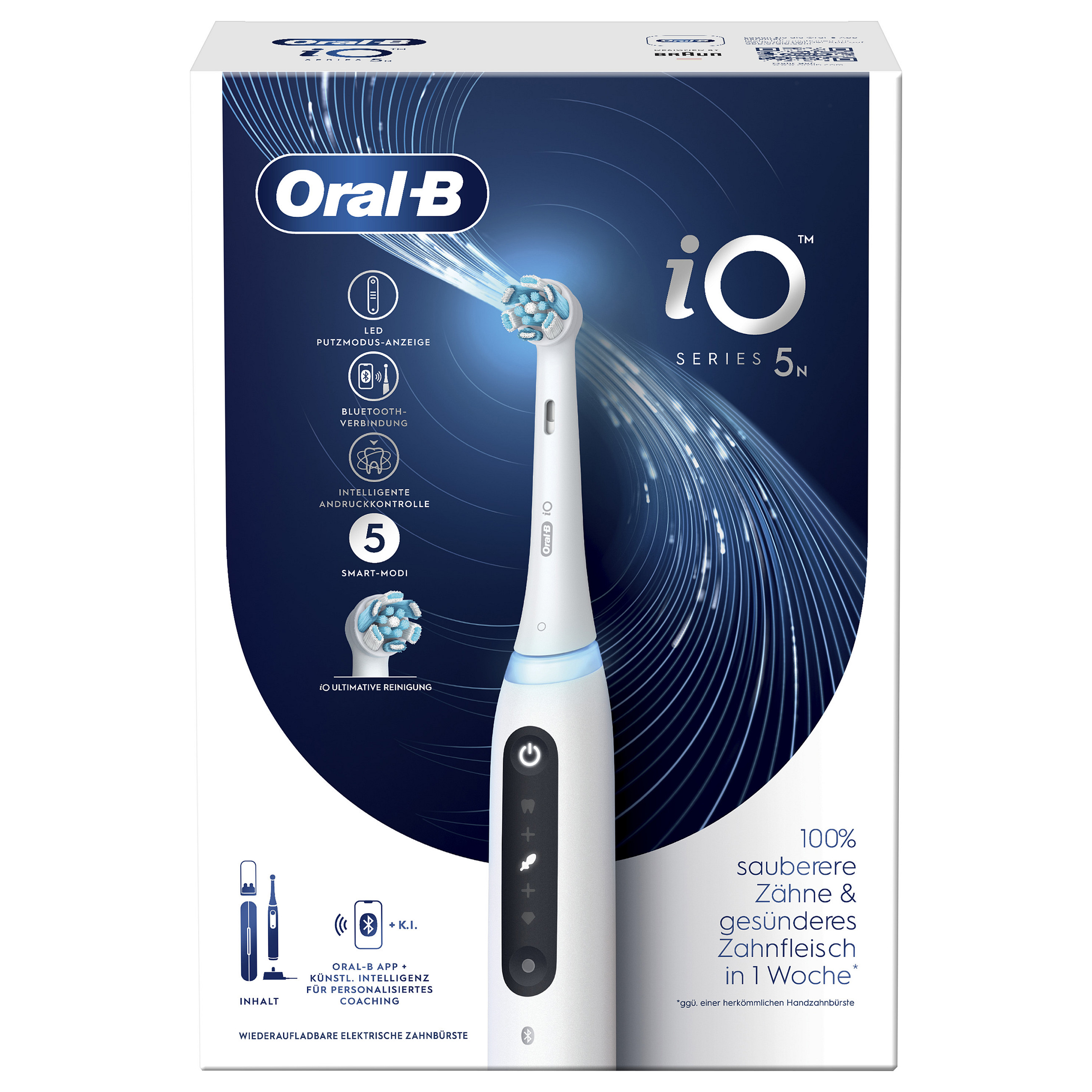 Furçë dhëmbësh elektrike Oral-B iO Series 5 / 5 Modalitete / Bluetooth / Smart Pressure Sensor / Timer – Bardhë 2