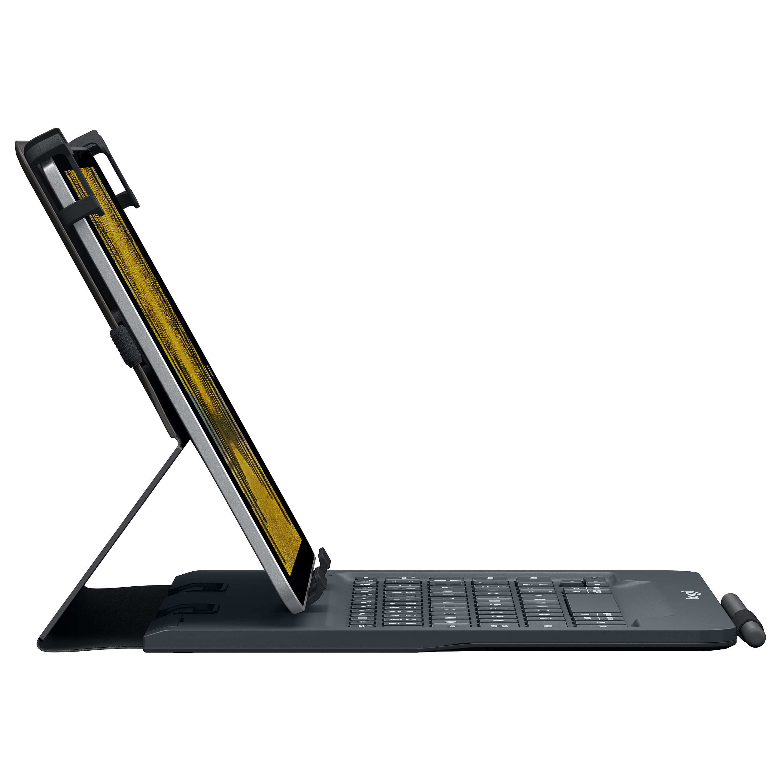 Tastierë për Tabletë Logitech Universal Folio / 9–10" / Bluetooth 3.0 / AZERTY (FR) / 78 Taste / 4-Pikësh Grip / Mbajtëse Stilolapsi – Zezë 3
