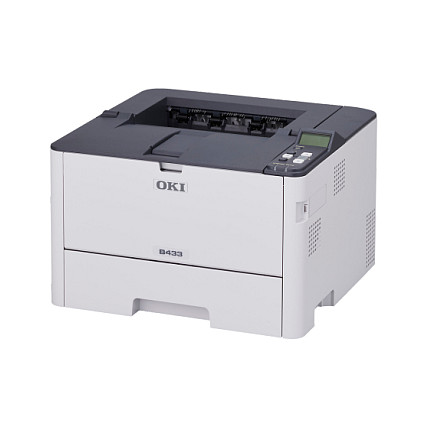 Printer LED OKI B433dn, Monokrom, A4, 40 ppm, 1200 × 1200 dpi, USB, Ethernet, Duplex - Hiri/Bardhë