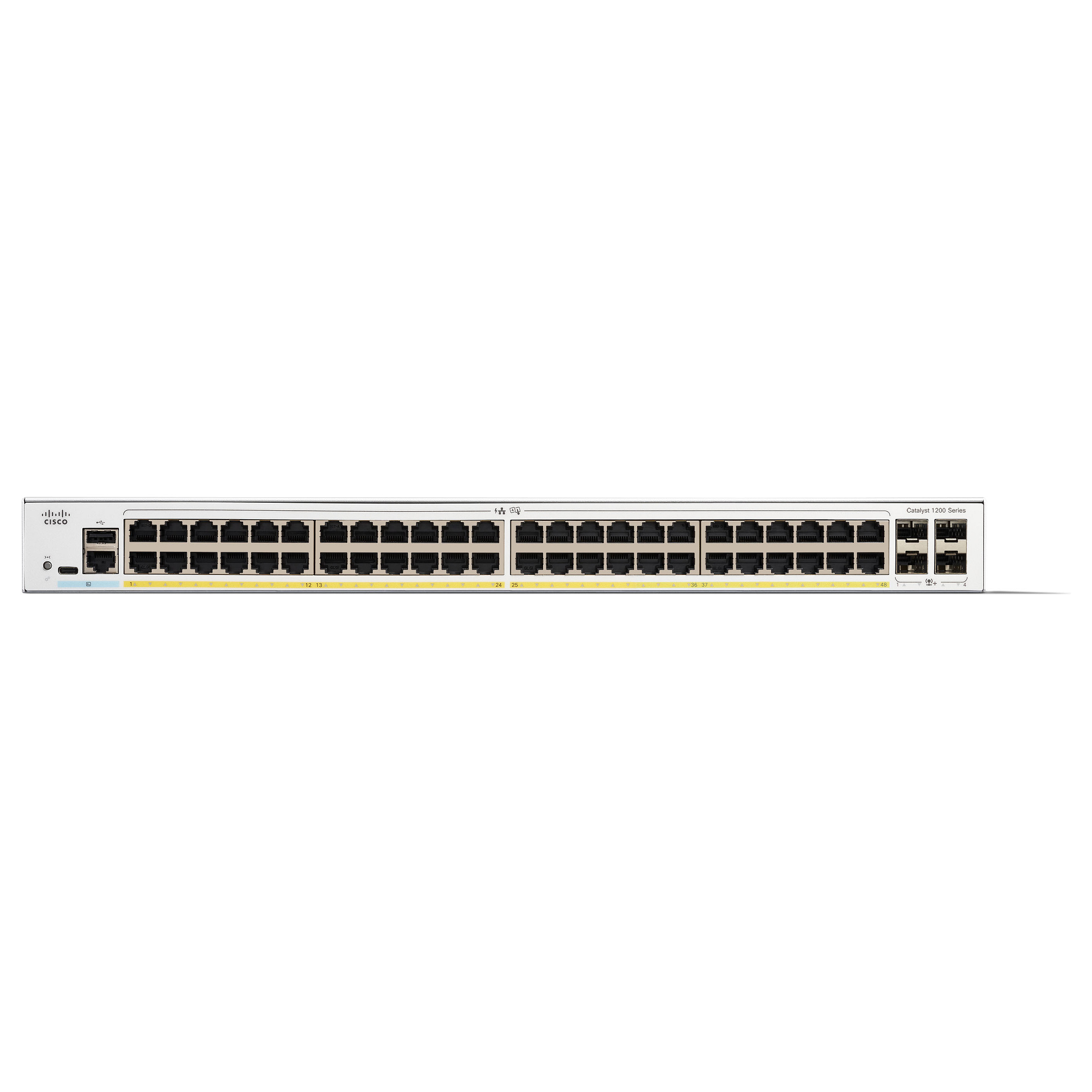 Cisco Catalyst C1200-48P-4G 48-Port Gigabit PoE+ Managed Switch me 4x 1G SFP Uplink 375W Rackmount SMB Network Switch thumbnail 2