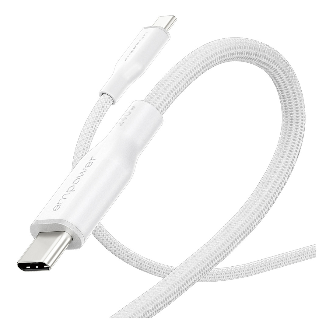 Kabllo empower by PanzerGlass Racing, EM86681, USB-C në USB-C, USB 2.0, 240W, 2 m - Bardhë 6