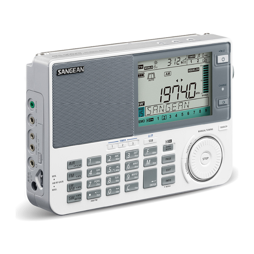 Radio portative Sangean ATS-909X2, AM, FM, LW, SW, ekran LCD, dalje kufjesh 3.5 mm - Bardhë 3