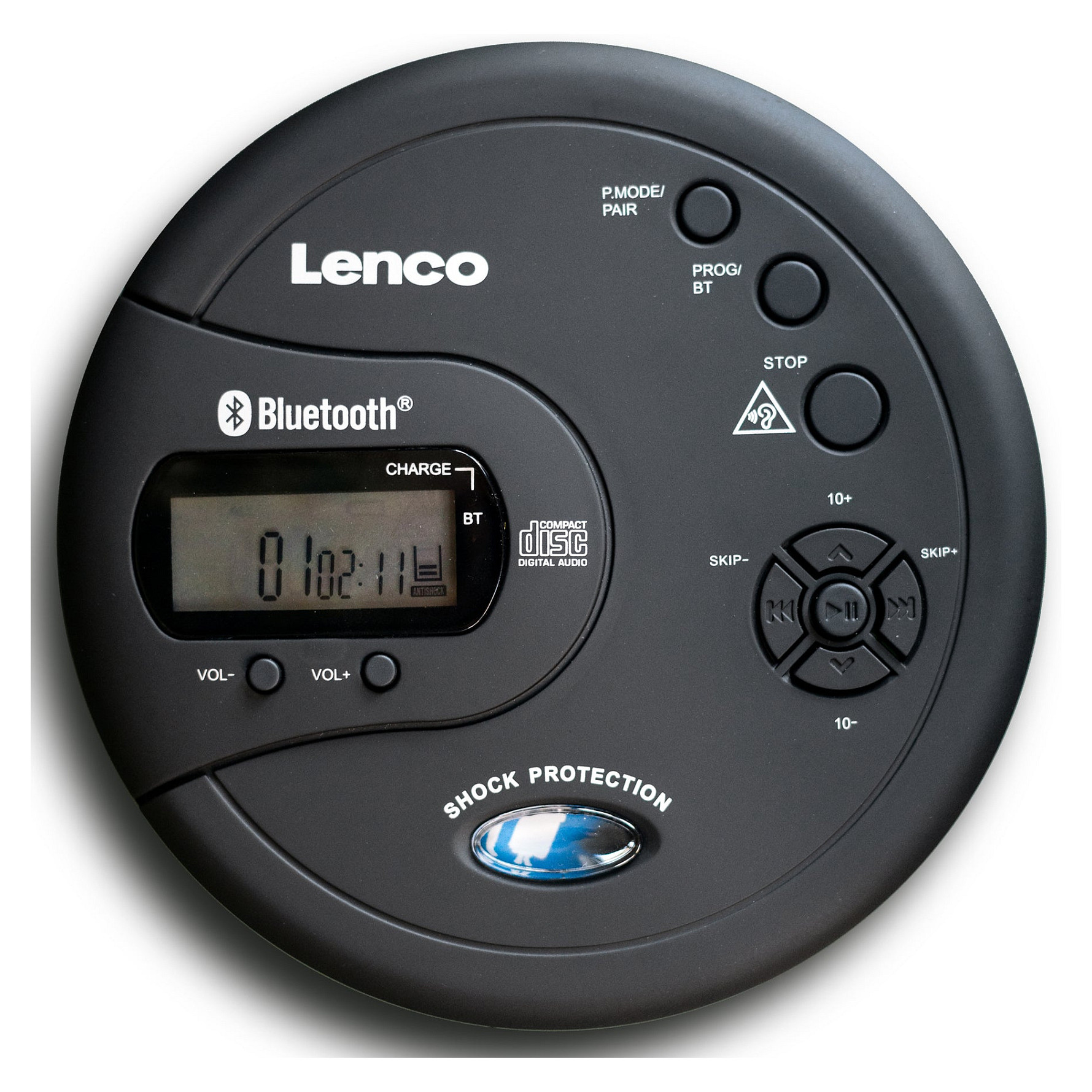 CD Player portativ Lenco CD-300, MP3, Ekran LCD, Kontroll i volumit me butona - Zezë 2