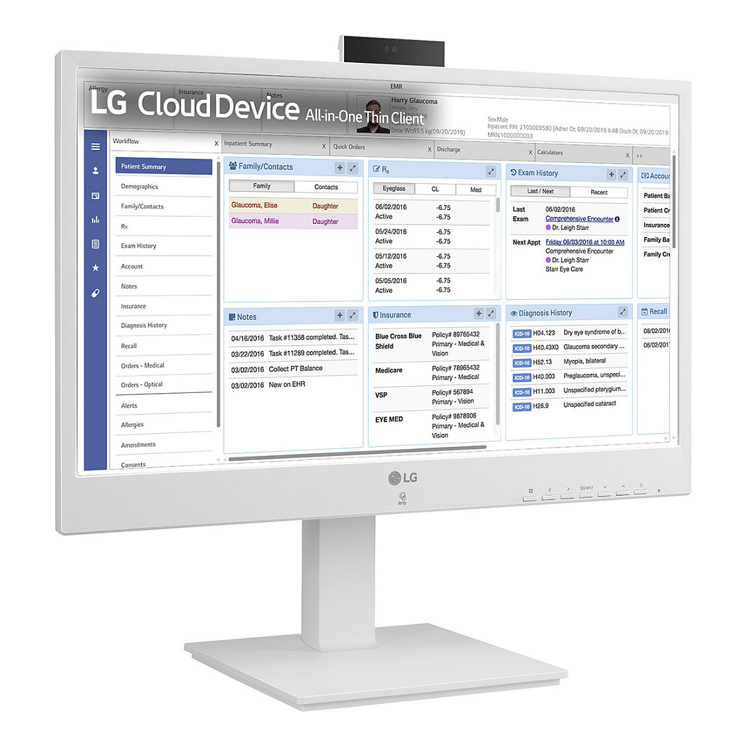 AIO Thin Client LG 24CR670N-6P, Celeron N5105, 8GB DDR4, 16GB, 23.8" FHD IPS, Intel Graphics - Bardhë