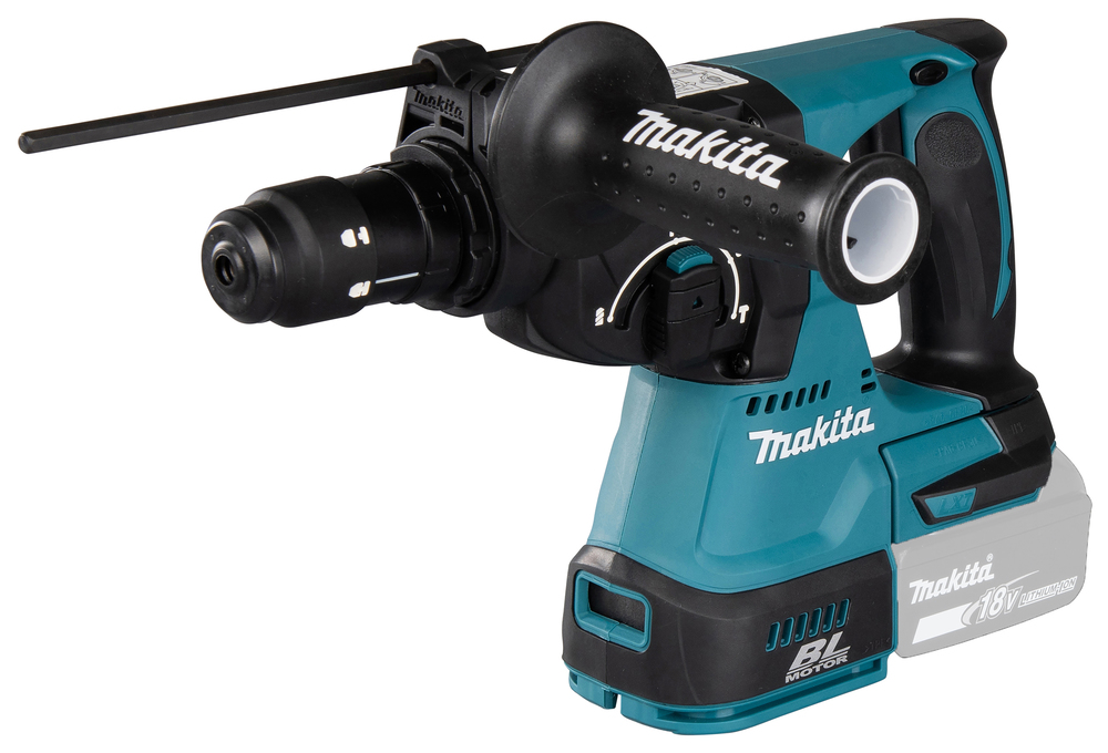 Shpuese me Goditje me Bateri Makita DHR243ZJ, 18V, SDS-Plus, 2.0J, Kapacitet Shpimi në Beton 24mm - Blu/Zezë