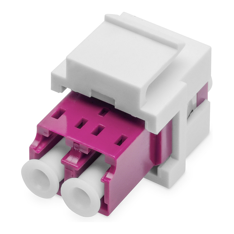 DIGITUS LC/LC Duplex OM4 Multimode Keystone Fiber Optic Adapter Module