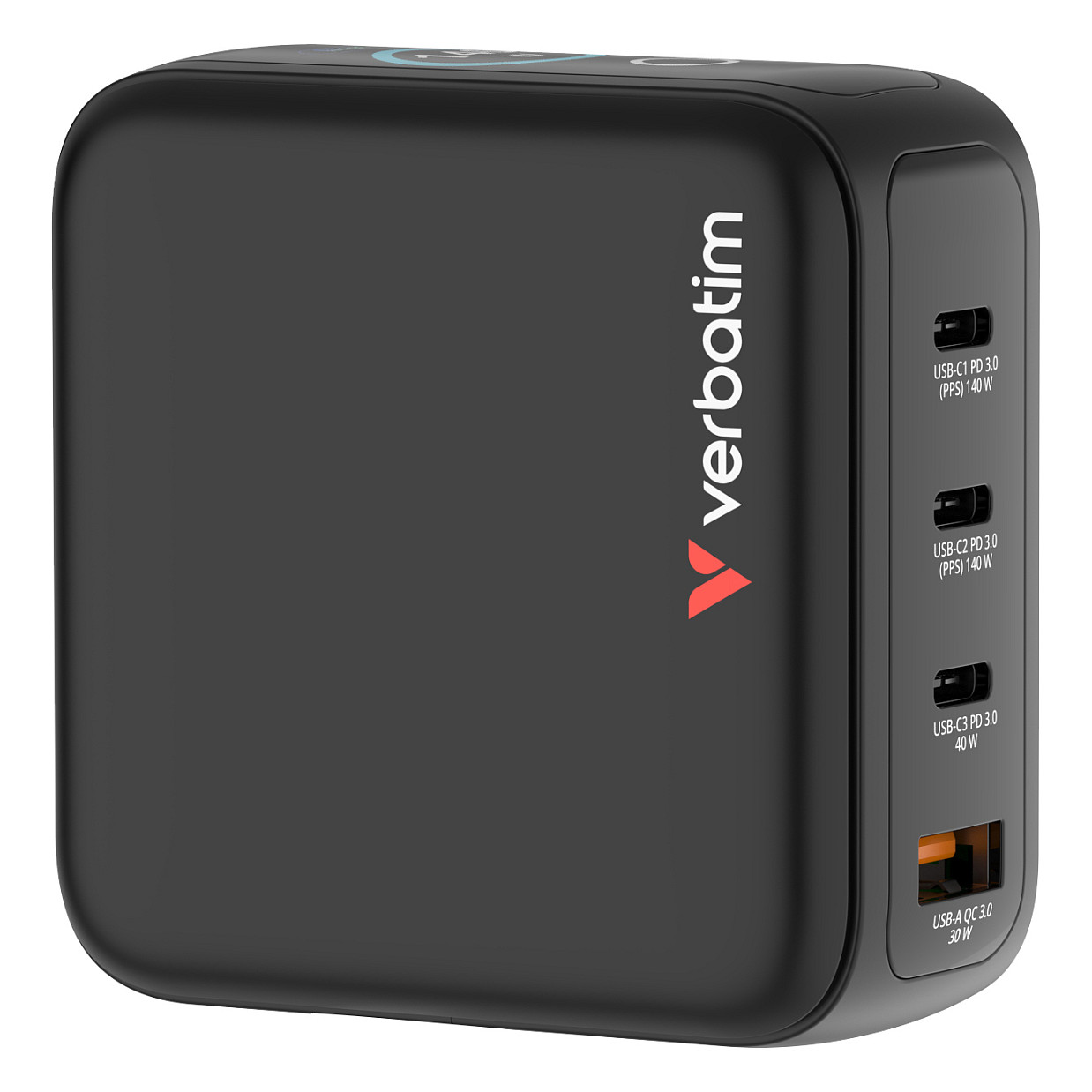 Adapter Verbatim Mini GaN 140W me Ekran - Zezë thumbnail 5