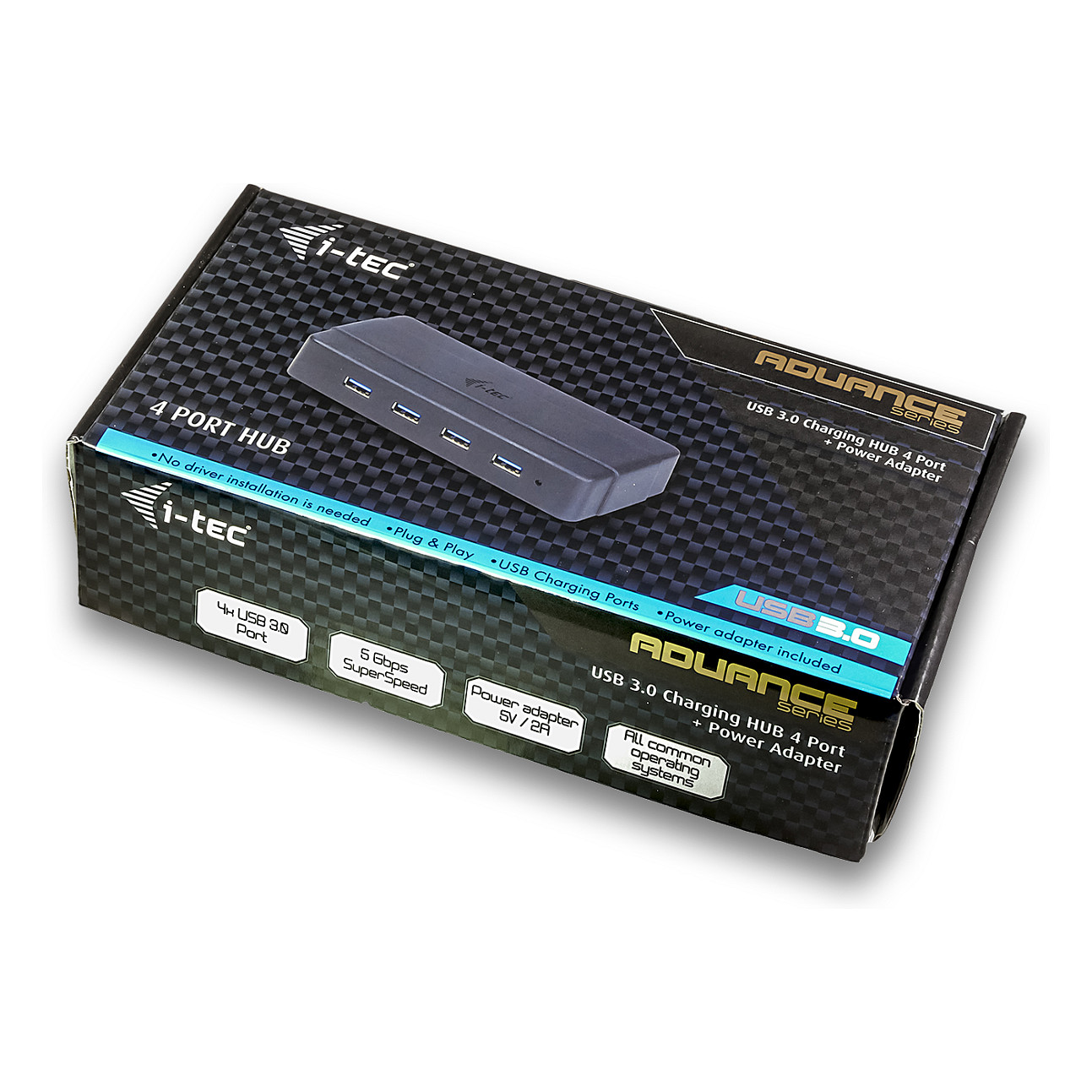 Hub USB-A i-tec U3HUB445, 4x USB-A 3.2 Gen 1, 5Gbps, BC 1.2, Adaptor Energjie - Zezë 6