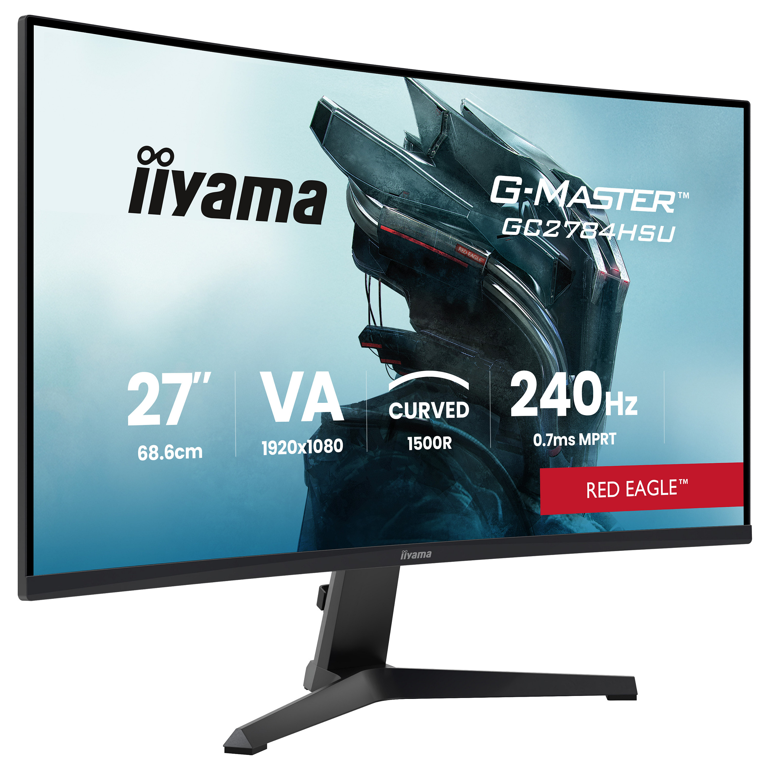 Monitor Gaming iiyama G-Master GC2784HSU-B1 / 27"/ Full HD VA / Curved / 240Hz / 0,7ms / HDMI+DP+USB - Zezë thumbnail 2