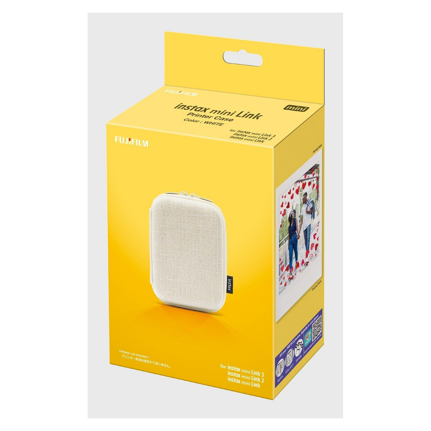 Çantë për printer Fujifilm instax mini Link 3 / Hard Shell / Soft Padded Interior / Mesh Pockets - Bardhë 3
