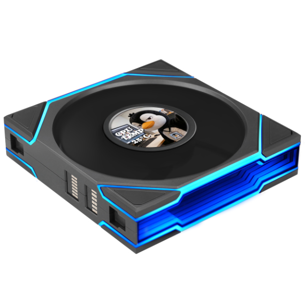 Ftohës për Kasë Lian Li UNI FAN TL LCD FLEX / 120mm / 350-1900 RPM / LCD / ARGB / PWM / Reverse – Zezë