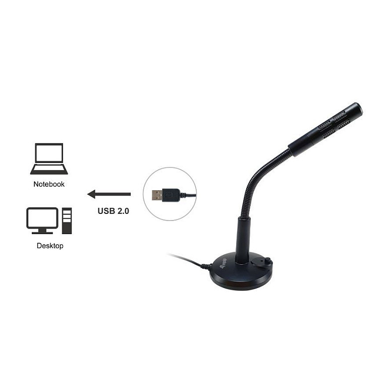 Mikrofon Equip USB Table Microphone / Adjustable Tilt, Plug & Play Design - Zezë thumbnail 3