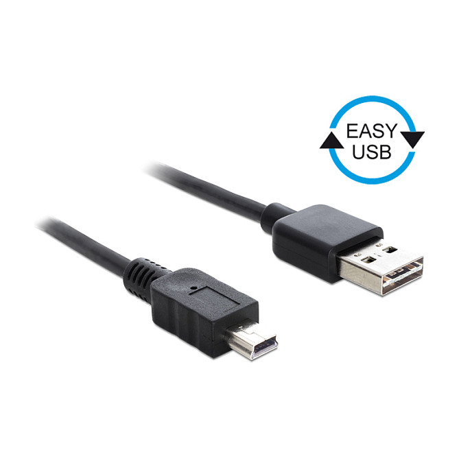 Kabllo USB DeLOCK 85158, USB-A në Mini-B, 50 cm, USB 2.0 – Zezë