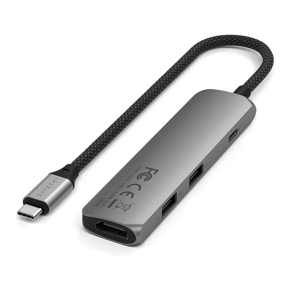 Hub Satechi ST-P4SM / 2x USB-A / 1x HDMI / 1x USB-C PD / 80W PD / 100W – Hiri 2