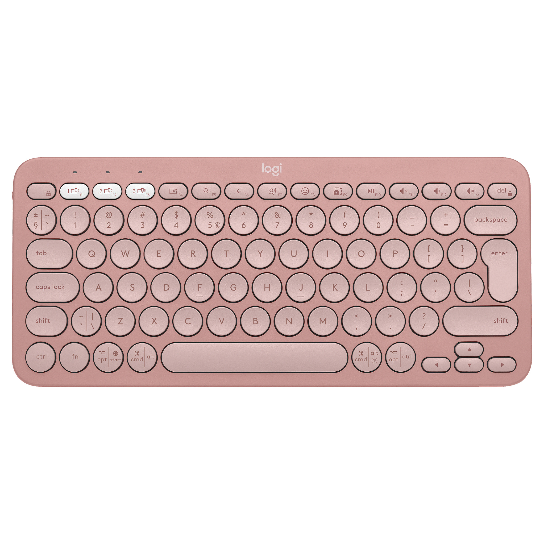 Tastierë Pa kabllo Logitech Pebble Keys 2 K380s / Mini / Scissor Switch / Bluetooth / QWERTY US / Easy-Switch / 3 Pajisje - Rozë