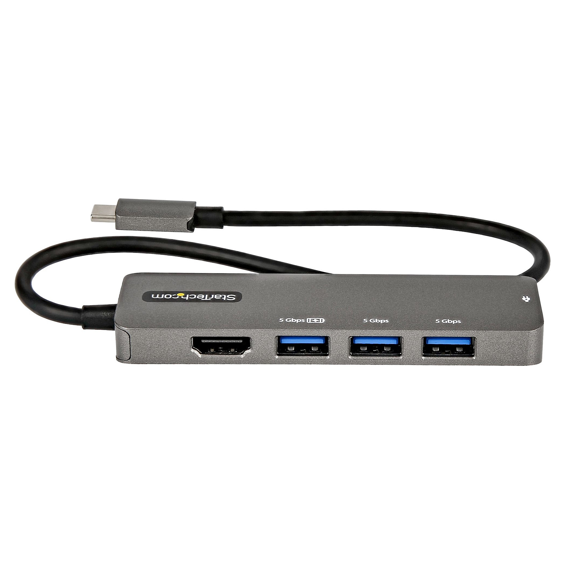 Docking Station StarTech Multiport Adapter / 3xUSB-A / 1xUSB-C / 1xHDMI - Zezë / Gri thumbnail 2