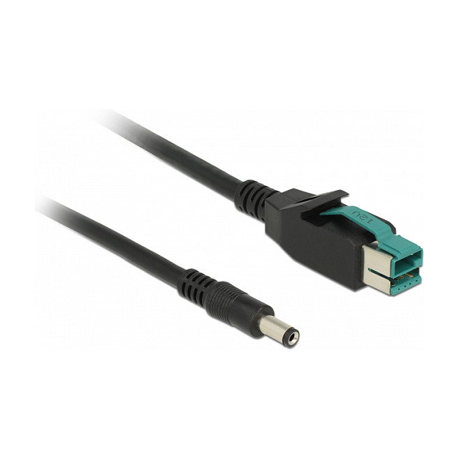 Kabllo për Furnizim me Energji DeLOCK 85498, PoweredUSB 12 V mashkull në DC 5,5 × 2,1 mm mashkull, 2 m - Zezë 2