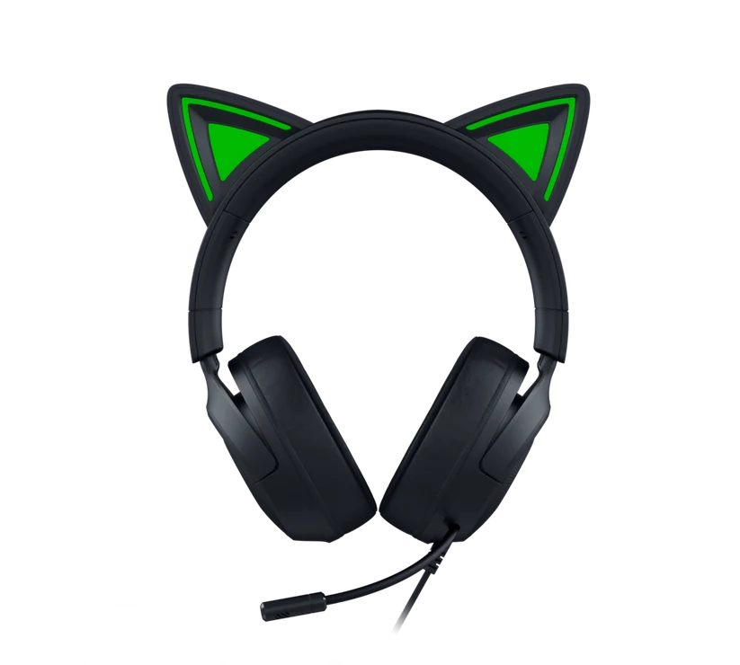 Kufje Gaming Razer Kraken Kitty V3 X / Wired / USB / 40mm / Virtual 7.1 / Mikrofon – Zezë/Gjelbër 4