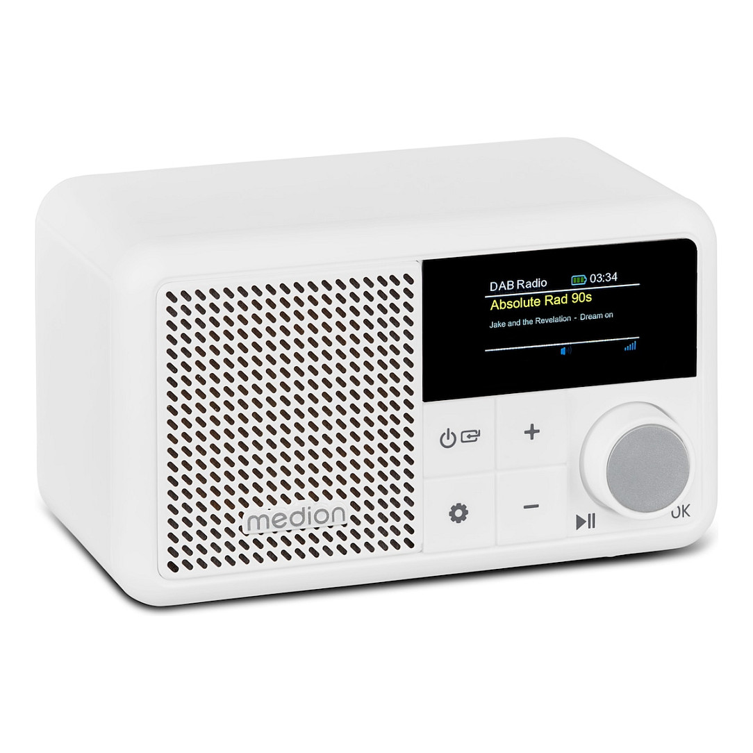 Radio MEDION LIFE S66822, DAB+, FM, Bluetooth 5.3, 2W RMS, Ekran TFT 1.47" - Bardhë 3