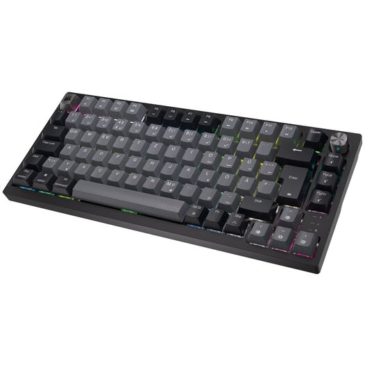 Tastierë Gaming CORSAIR K65 Plus Wireless / Mechanical / 75% / MLX Red / RGB / QWERTZ DE / 2.4GHz / Bluetooth / USB - Zezë/Hiri 3