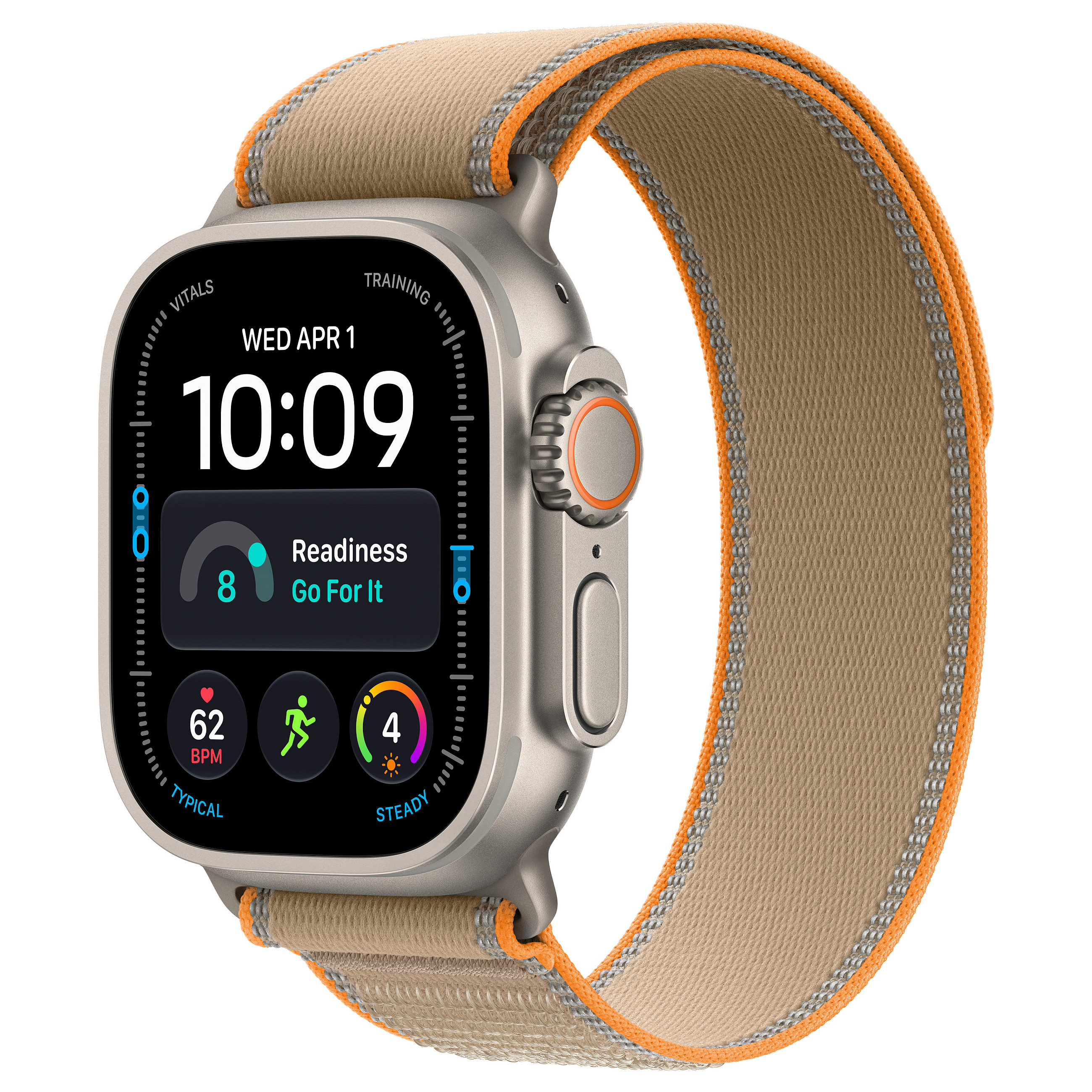 Orë e mençur Apple Watch Ultra 4, 49 mm, Retina OLED, GPS + Cellular, 64GB, Sand Trail Loop S/M – Kafe/Argjend