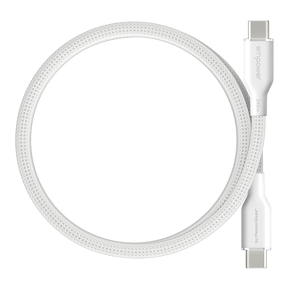 Kabllo empower by PanzerGlass Magnetic, EM84572, USB-C në USB-C, USB 2.0, 240W, 1.5 m - Argjendtë/Bardhë 4