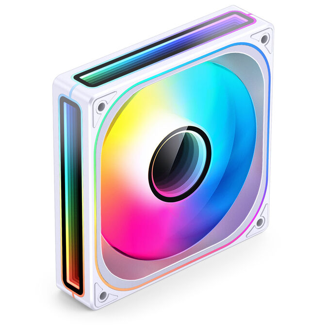 Ftohës për Kasë Jonsbo ZB-120 / 120mm / 700-2400 RPM / PWM / ARGB / 65.26 CFM / 3.20 mmH₂O / 20.3-36.6 dBA / Infinity Mirror – Bardhë