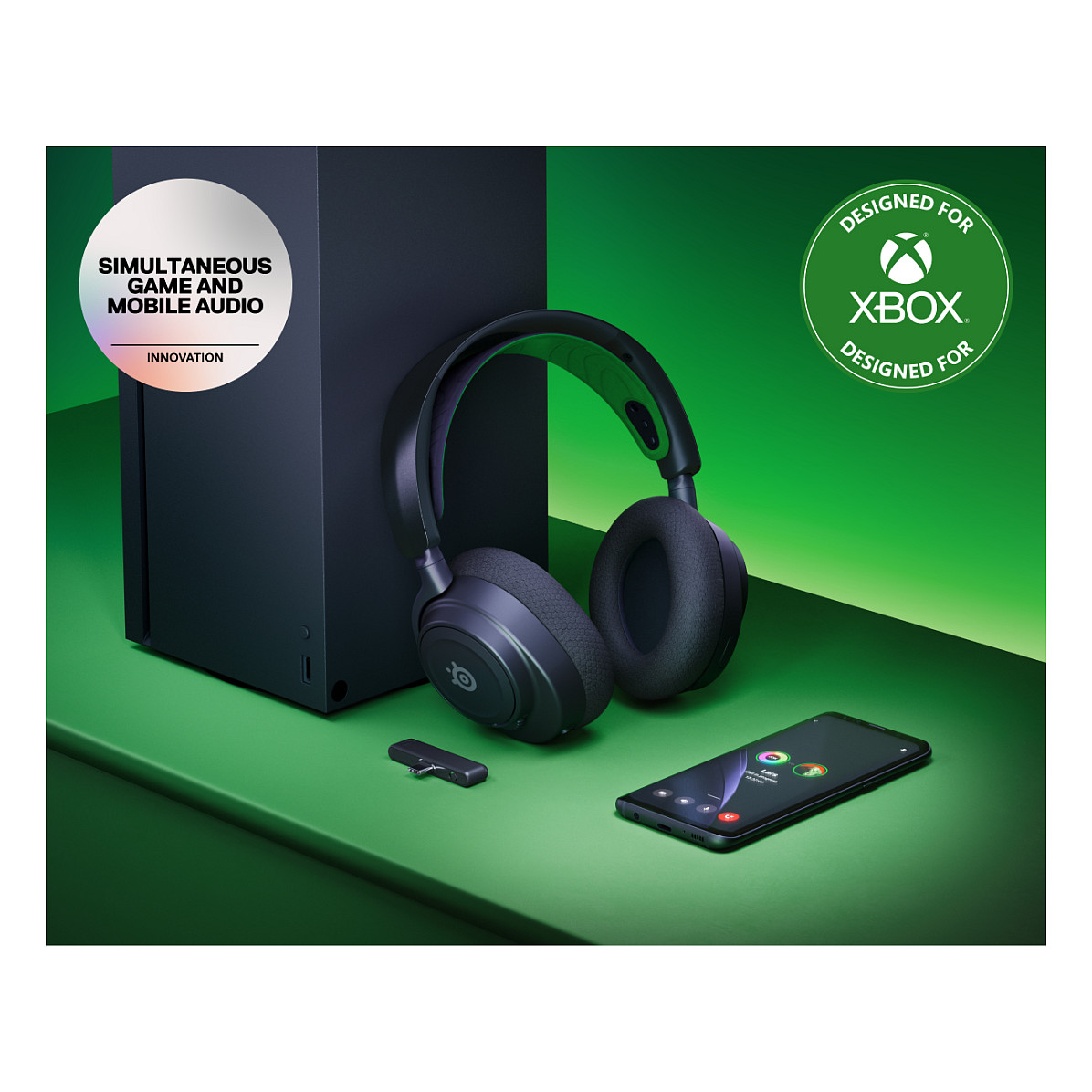 Kufje Gaming SteelSeries Arctis Nova 7X / Pa Kabllo / 2.4 GHz + Bluetooth / 20–22.000 Hz - Zezë/Gjelbër 5