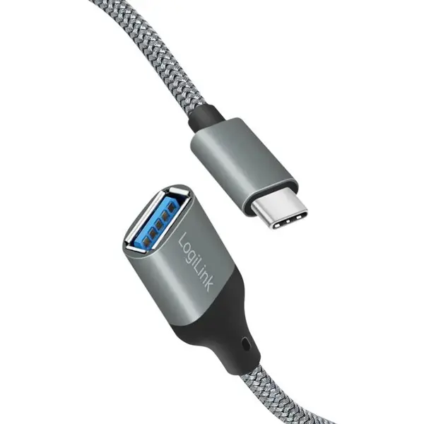 Adapter LogiLink USB Type-C në USB Type-A / 0,15m / Hiri 3