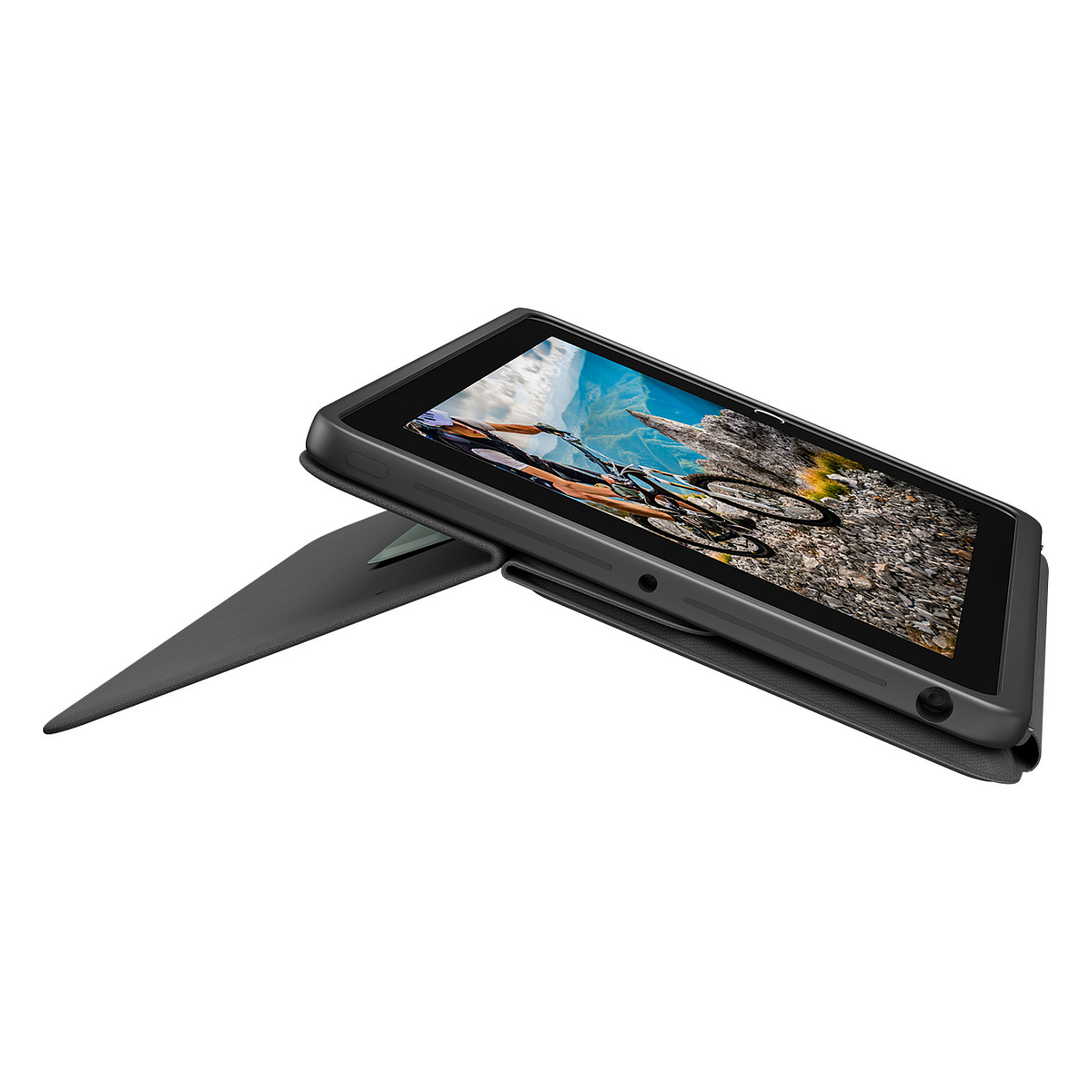 Tastierë për Tabletë Logitech Rugged Folio / iPad 7th, 8th & 9th Gen / AZERTY (FR) / Smart Connector / Full-Size / 4 Mënyra Përdorimi – Gri 3