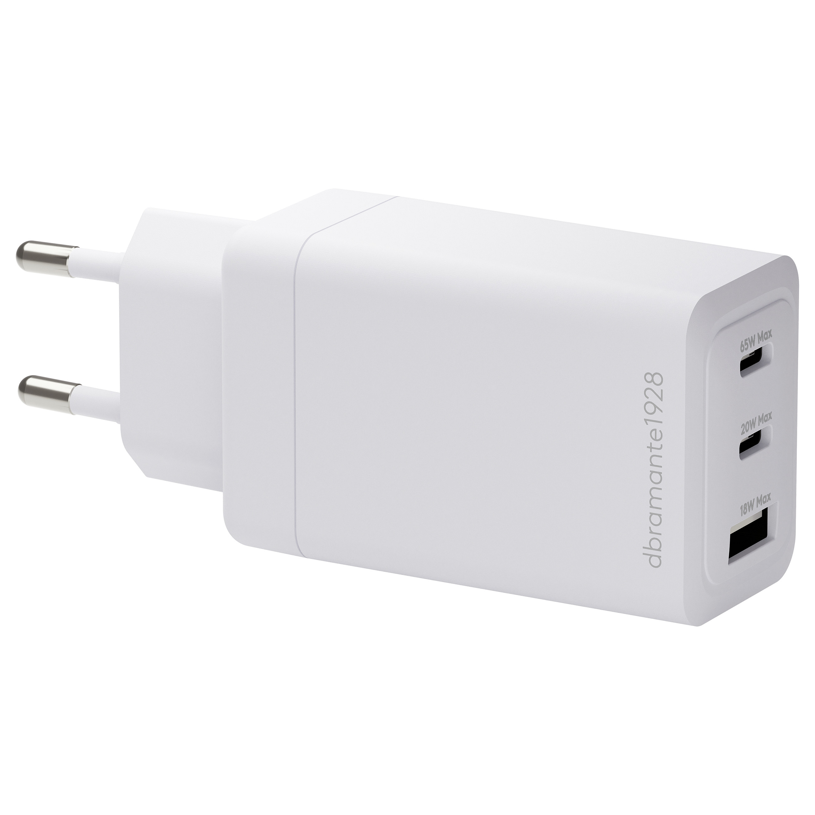 Adapter dbramante1928 CI70CCWH4436, GaN, 2x USB-C, 1x USB-A, Power Delivery, 70W - Bardhë 7