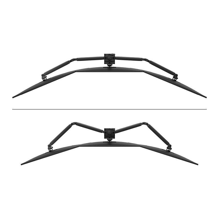 Mbajtëse për Monitor Neomounts DS60-600BL3 / 3 Monitorë / 10–27" / deri 6kg për Monitor / VESA 75x75 & 100x100 / Full Motion - Zezë 9