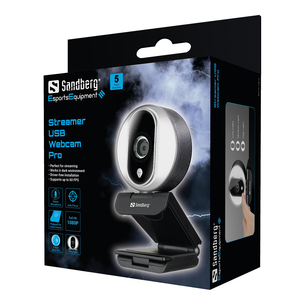 Webcam Sandberg Streamer USB Webcam Pro / 134-12 / Full HD 1080p / USB 2.0 / 2MP / 80° – Zezë 5