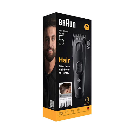 Makinë e Rrojës Braun Series 5 HC5530, Pa Kabllo, 17 Nivele Prerjeje, 50 Min Autonomi – Zezë 2