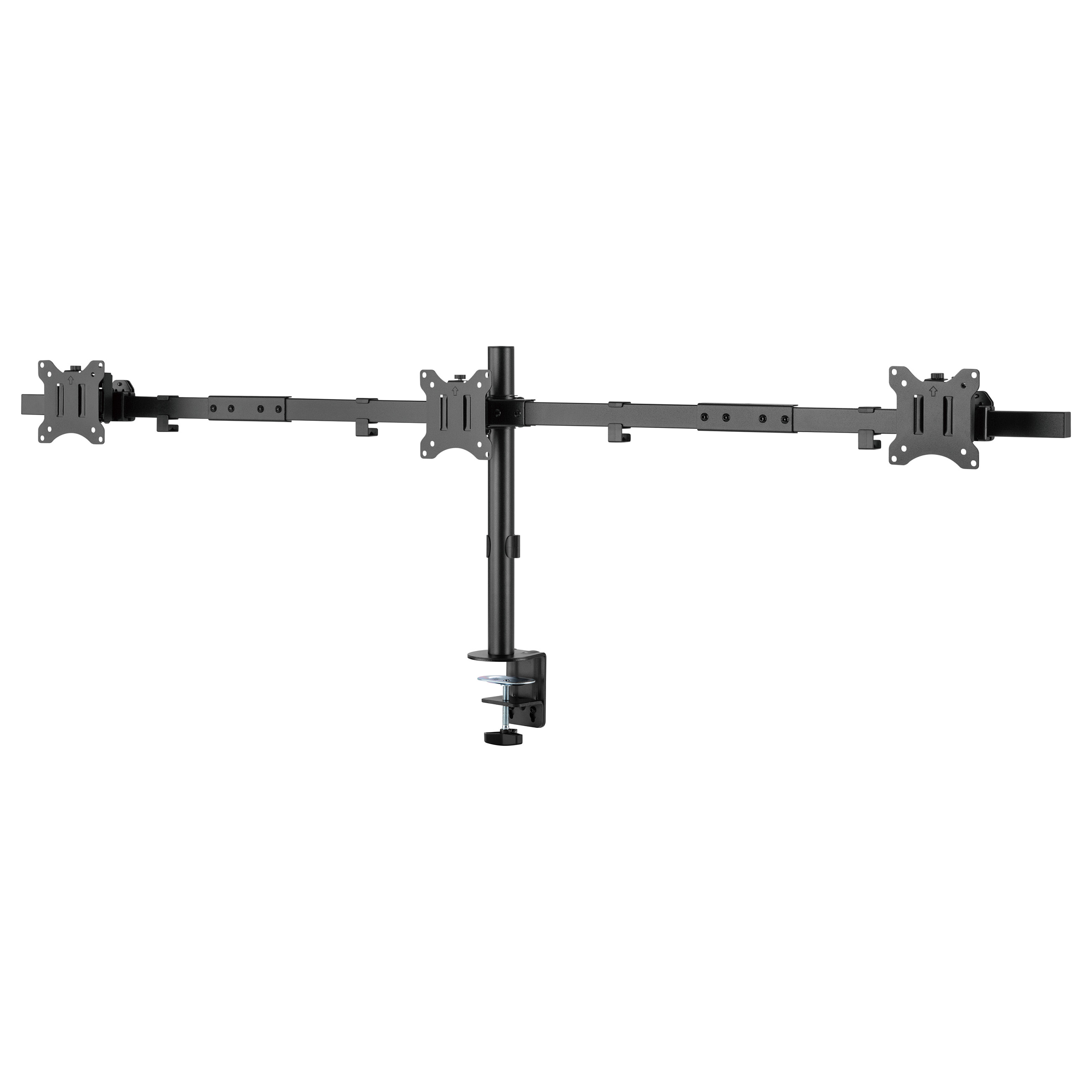 Mbajtëse për Monitor Equip 650158 / 3 Monitorë / 17–32" / deri 7kg për Monitor / VESA 75x75 & 100x100 / Full Motion / Rotacion 360° - Zezë 2