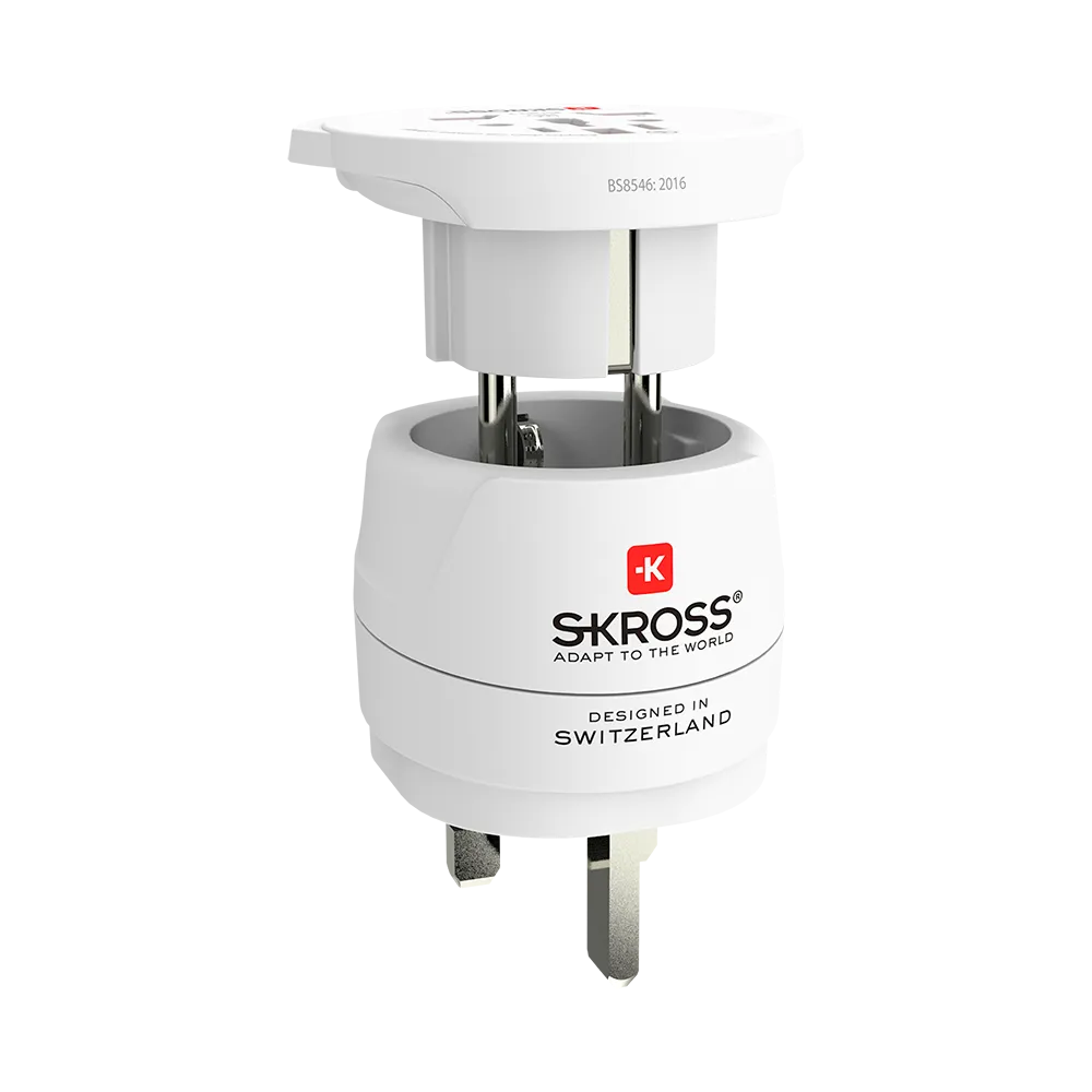 Adapter Universal SKROSS Europe to USA, 2 copë, 100–250V, 15A - Bardhë 3