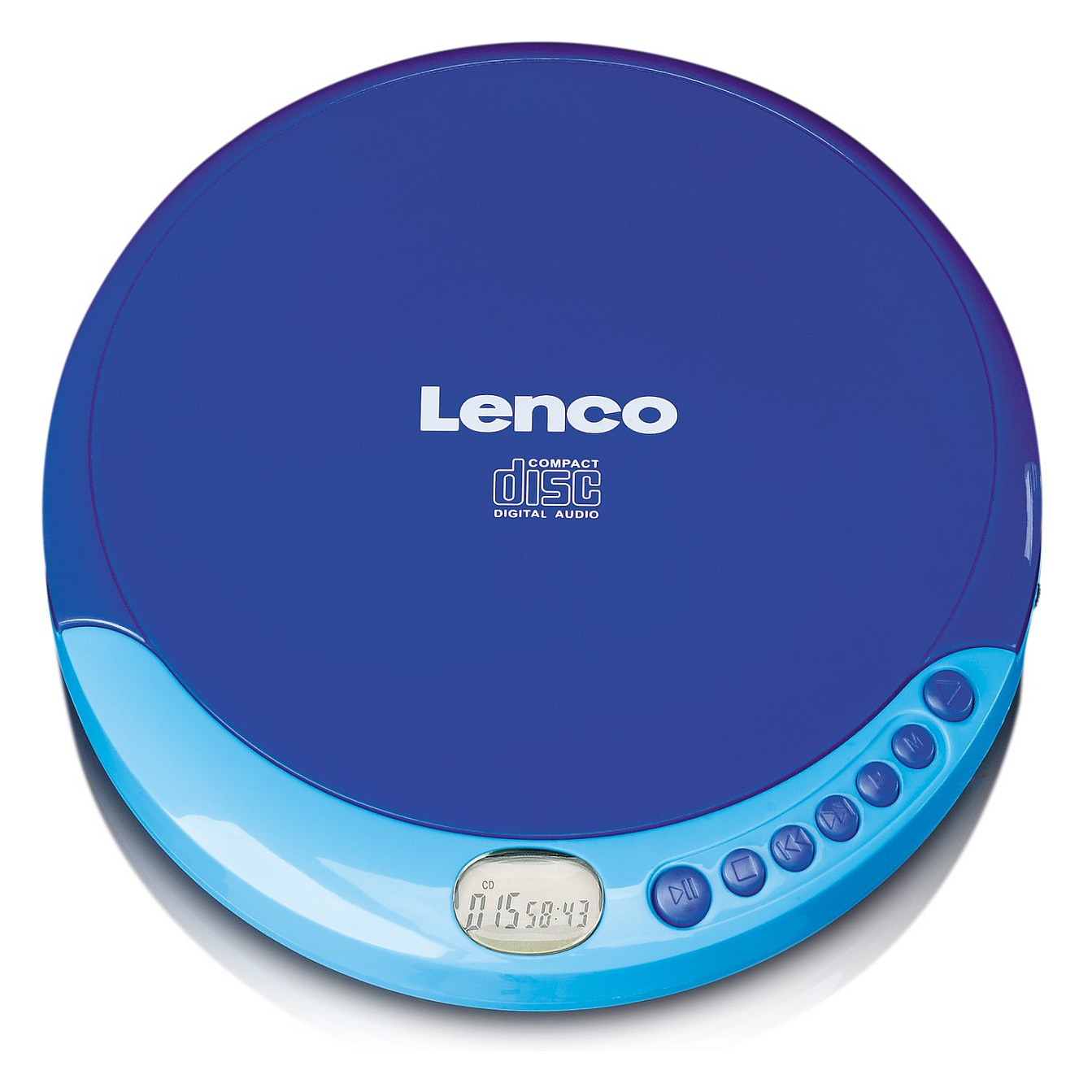 CD Player Portativ Lenco CD-011BU, CD, CD-R, CD-RW, Ekran LCD, Dalje Kufjesh 3.5mm, Shuffle - Blu