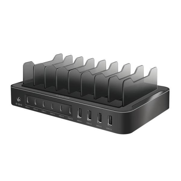 Karikues tavoline LogiLink PA0327, 10 porta, 4x USB-A, 6x USB-C, 120W, PD 3.0, QC 3.0 - Zezë