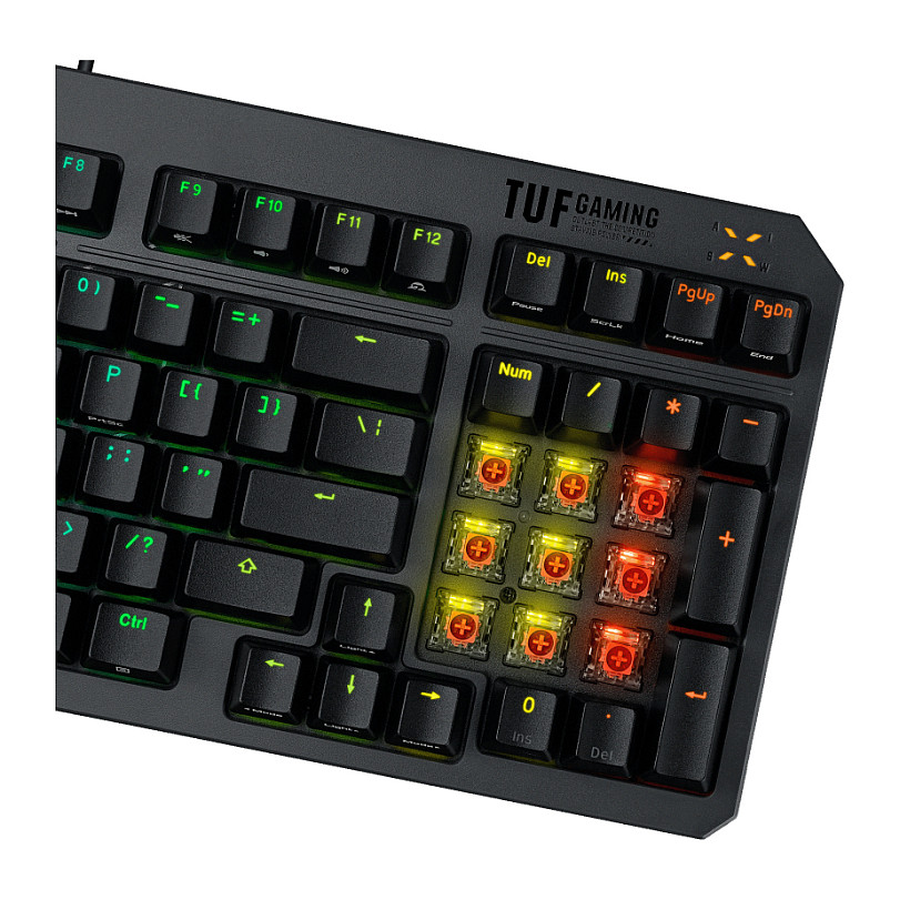 Tastierë Gaming ASUS TUF Gaming K3 Gen II, Opto-Mekanike RGB, Wired, 96% - Zezë 8