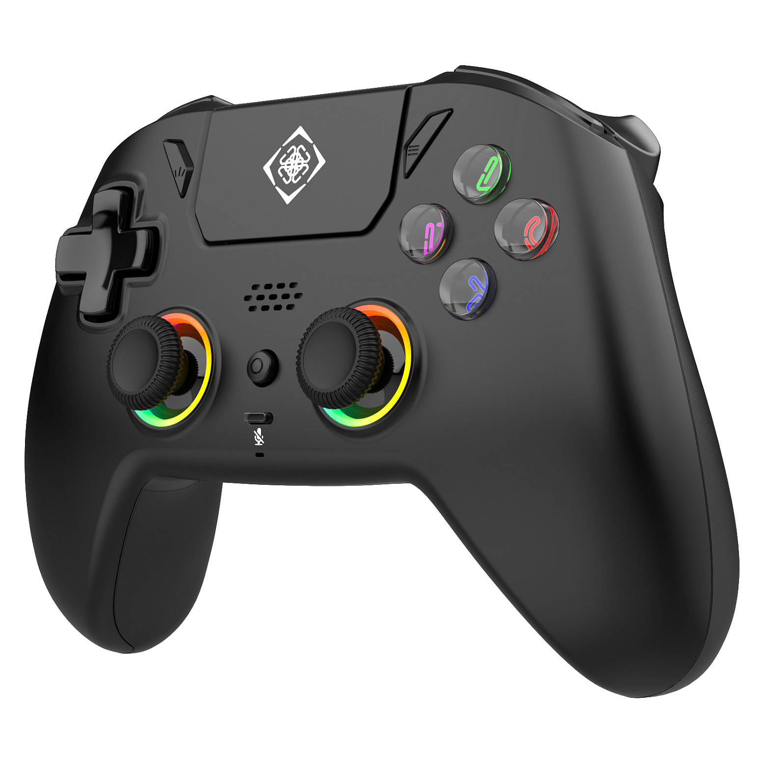 Kontroller për Sony Deltaco GAM-189 / Wireless / Hall Effect / RGB / PS5 / PC / Android & iOS – Zezë thumbnail 2