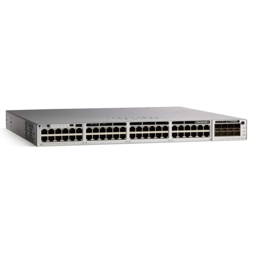 Switch Cisco Catalyst C9300-48U-E, 48x Gigabit Ethernet UPOE, Switching Capacity 256Gbps, Layer 3 Managed, Network Essentials, StackWise-480, Rackmount 1U - Hiri