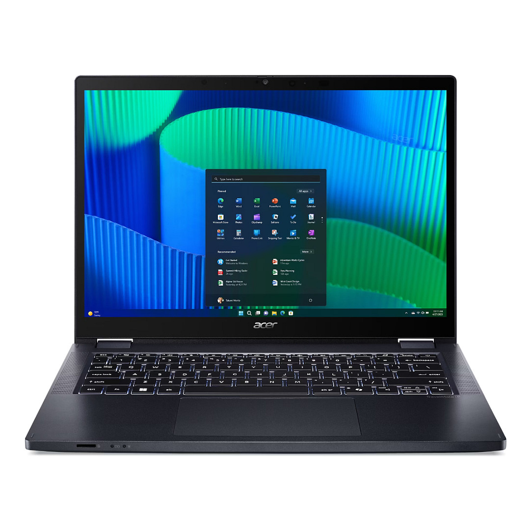 Laptop Acer TravelMate P4 Spin P414RN-54-55SR / Ultra 5 115U / 16GB DDR5 / 512GB / 14'' WUXGA IPS Touch / Intel Graphics / DE - Blu e mbyllur