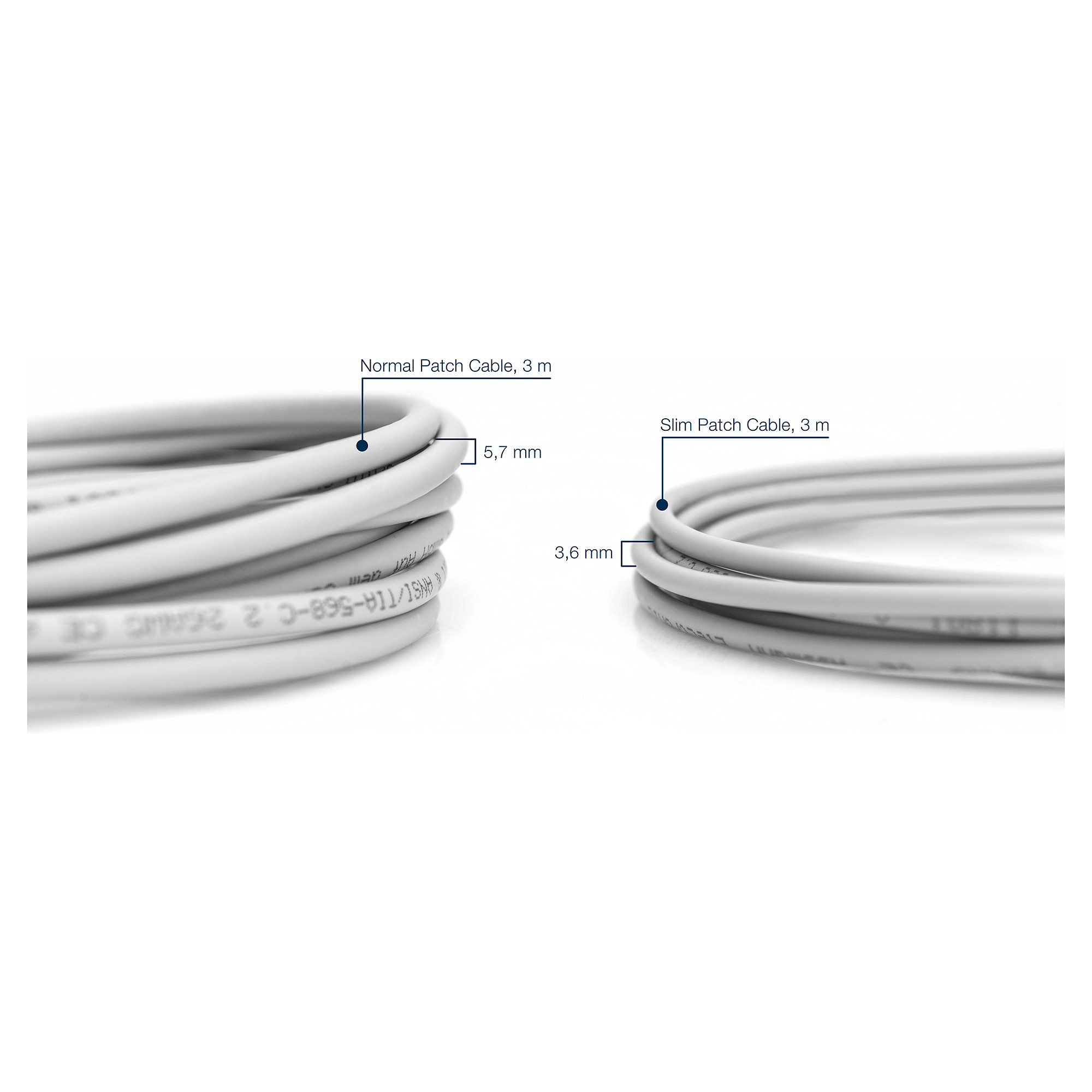 Kabllo rrjeti DIGITUS Cat6 U/UTP Slim Patch Cable / 2m - Gri thumbnail 3