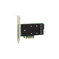 Kontrollues HBA Broadcom 9400-16i / PCIe 3.1 x8 / 16 Kanale / SAS 12Gb/s / SATA 6Gb/s / NVMe / 4x SFF-8643 – Zezë/Gjelbër