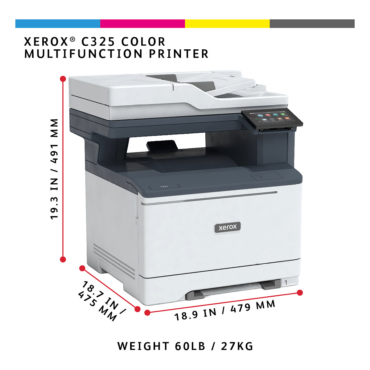 Xerox C325 A4 Color Laser Multifunction Printer – Print, Copy, Scan, Fax, WiFi, 35ppm thumbnail 5