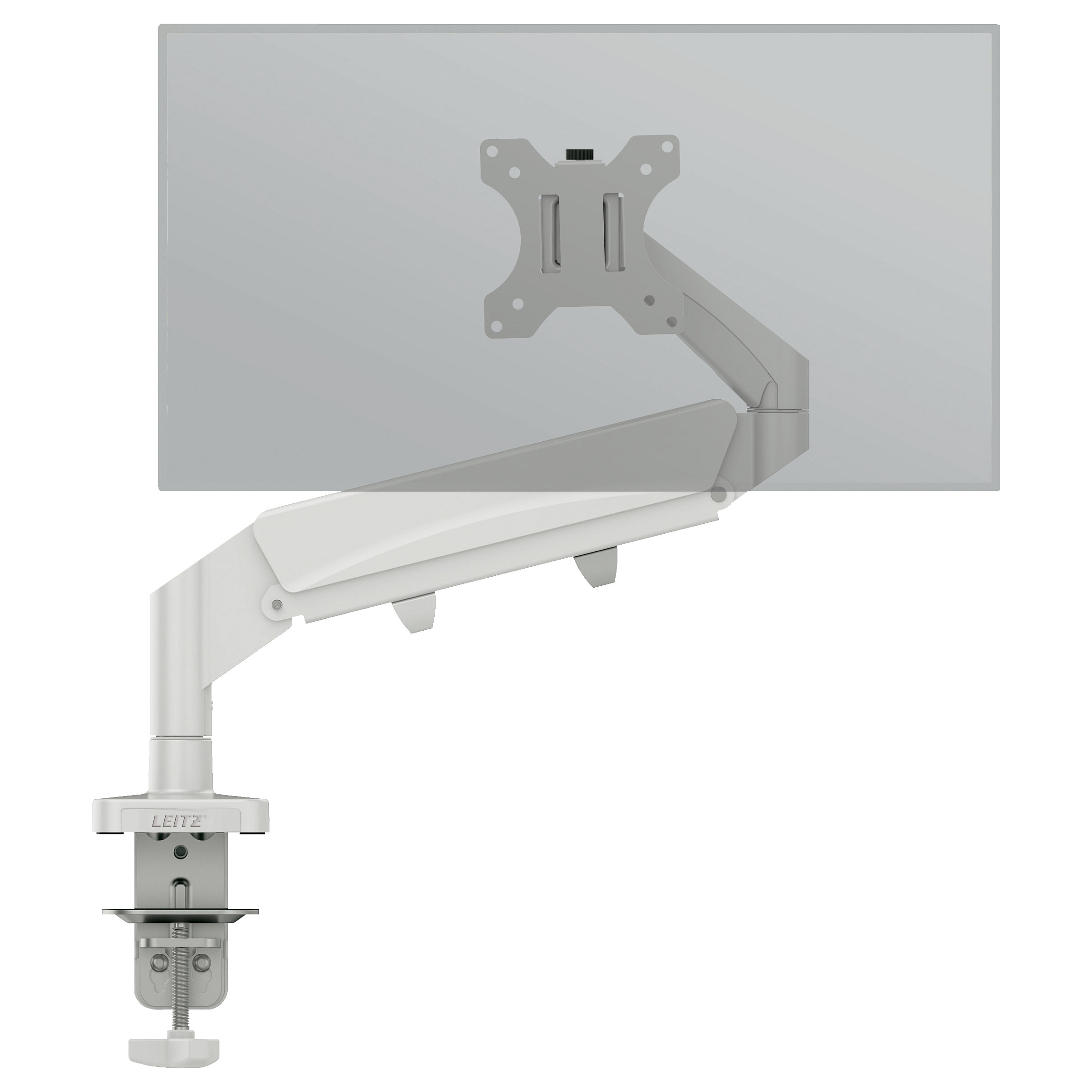 Mbajtëse për Monitor Leitz Ergo 65040089, 1 Monitor, Deri në 27", 2 Nivele të Lartësisë, 55 mm dhe 77 mm – Gri e Errët 8