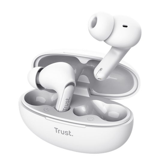 Kufje pa kabllo Trust Yavi / Bluetooth 5.3 / TWS / ENC Mikrofon / 12mm Drivers – Bardhë 3
